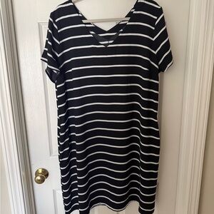 Apt. 9 Black and White Striped Mini Dress